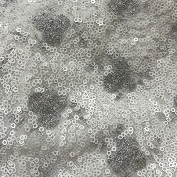 💕White & Silver Bodycon Off Shoulder Dress w/ Sequins💕 - Picture 2 of 4